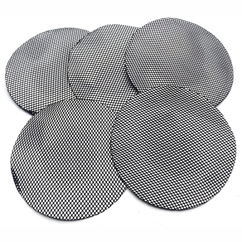 Women Ballet Dance Skating Snoods Hair Net Bun Cover Black - Pack of 5 (Middle mesh)