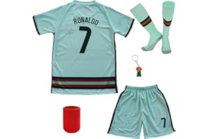 ORGBRAIN Ronaldo #7 Away Kids Soccer Football Futbol Jersey & Shorts Socks Set Youth Sizes