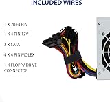 CiT Micro SFC 400W PSU mATX Compact ATX Silent Fan Dual SATA Molex M-400U Grey view 3