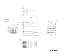 W-NECTOUN Cat5e RJ45 Connectors,100-PACK Cat5