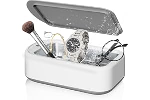 SUTOTAC Ultrasonic Ring Jewelry Cleaner,52W,24oz,62KHz Portable Professional Ultrasonic Ring Jewelry Cleaner Machine for Cleaning, Eyeglasses, Dentures, Screws, Jewelry, Rings
