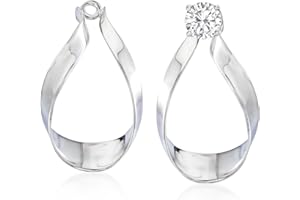 Ross-Simons Sterling Silver Ribbon Drop Earring Jackets