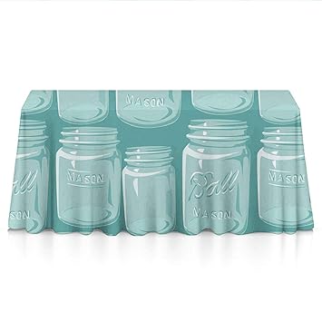 Amazon Com Glory Art Rectangle Tablecloth Mason Jars 60x120