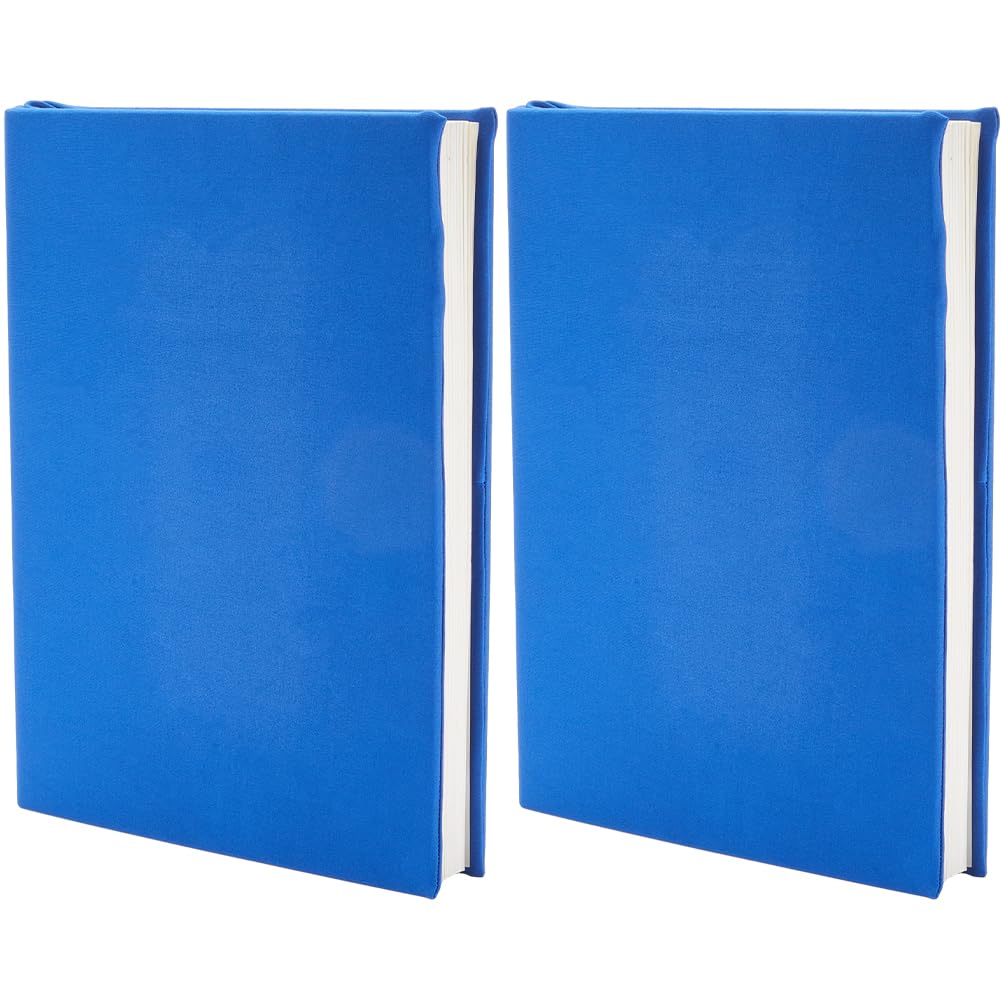 CRASPIRE Stretchable Book Cover 6"x9" Blue Elastic Notebook Wrap Sleeve Up to 18.5”x 9” Durable Washable Reusable Protective Cover for Hardcover Books Lovers Paperback Office Textbooks