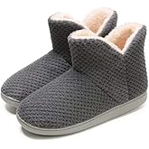 Junshide Women's Cozy Bootie Slippers Fuzzy Outdoor Indoor House Slippers