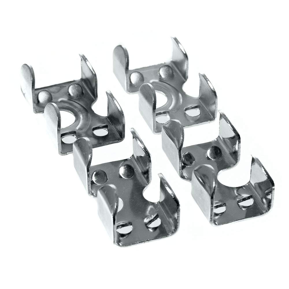 PARACORD PLANET Rope Clamps – 12 Total (6 x 3/8-Inch & 6 x 1/2-Inch) – Silver Nylon Clamps for Tying Off Loose Ends or Joining Cord/Wire Rope