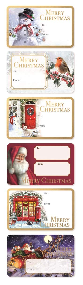 G4GADGET Christmas Pack of 320 Traditional Gift Presents Labels XMAS Labels