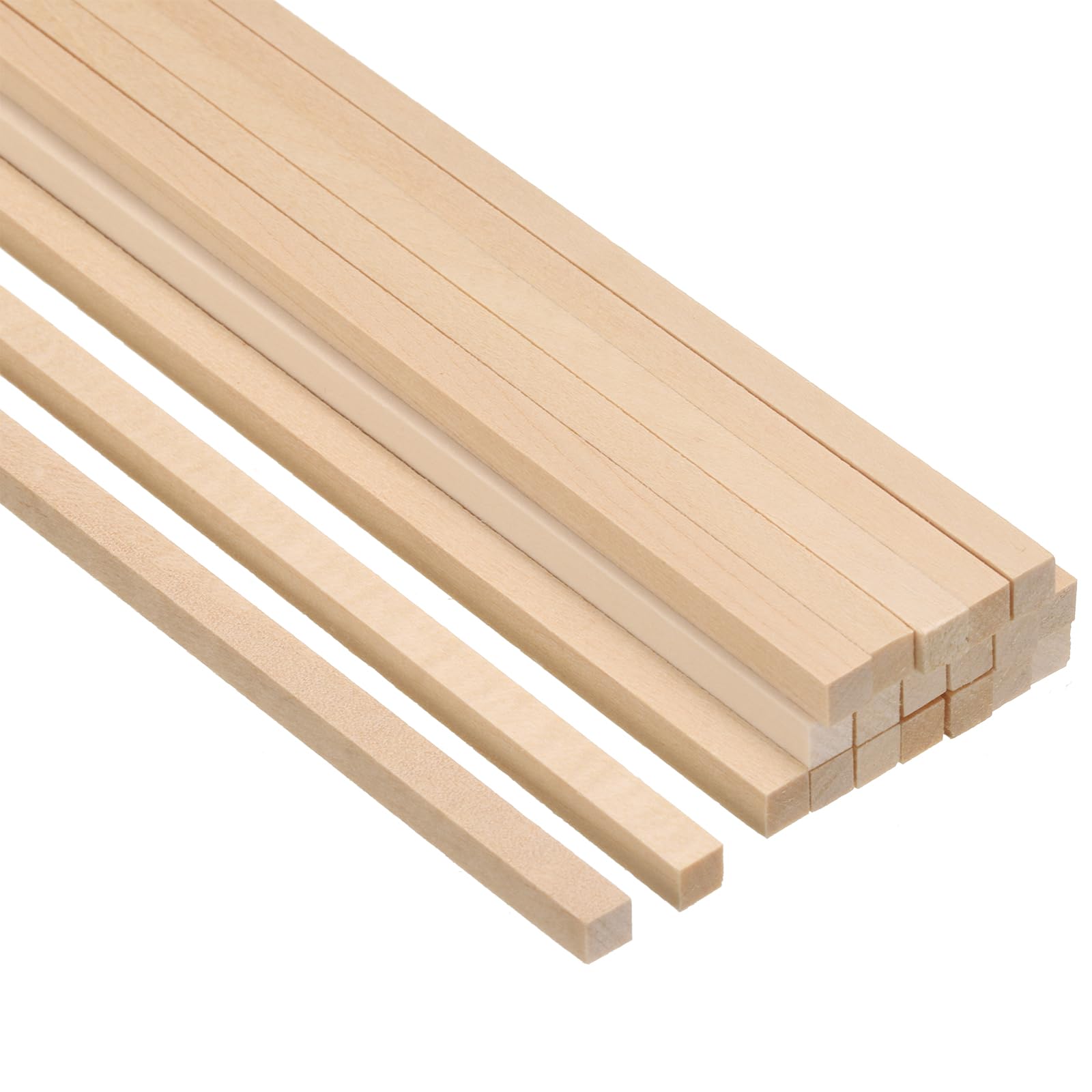 PATIKIL 1/4 Inch Dowel Rods Wood Sticks, 20 Pcs 12 Inch Long Square Wooden Dowels Unfinished Hardwood Sticks for Craft DIY Supplies