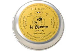 FERET PARFUMEUR Feret Le Baume Multi-Purpose Balm – Rose Poudré – Deeply Hydrating Moisturizer for Dry Cracked Skin, Lips & Cuticles - Natural Lip Balm with Shea Butter & Honey - Made in France – 15ml / 0.52 oz