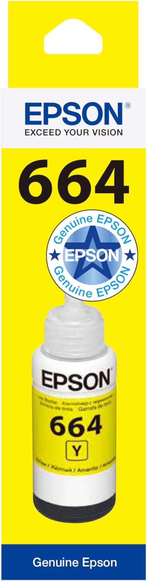 Epson EcoTank T6644 Yellow Ink Bottle 70ml - L100 L200 L300 L400 L500 L600