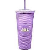 Spoontiques Studded Tumbler, 32oz - Insulated Double Wall Acrylic Travel Cup Spill Proof Lid - for Hot & Cold Beverages - Central Perk