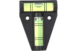 ABS Plastic T Level Bubble with Installation Hole Camera Levels Mark Measuring Instruments Layout Tools (Black)