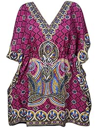 Womens Laurie Short Caftan Swimsuit Bikini Cover Up Kimono Kaftan Resort Beach Dress One Size