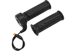 AAILUCKY Throttle Grip for EBike Electric Full Twist Throttle Handlebar, 20X Right Hand E-Bike Scooter Throttle Grip, 12V-72V Ebike Motorcycle Speed Accelerator with 3 PIN Waterproof Connector, 22.2mm/0.87in