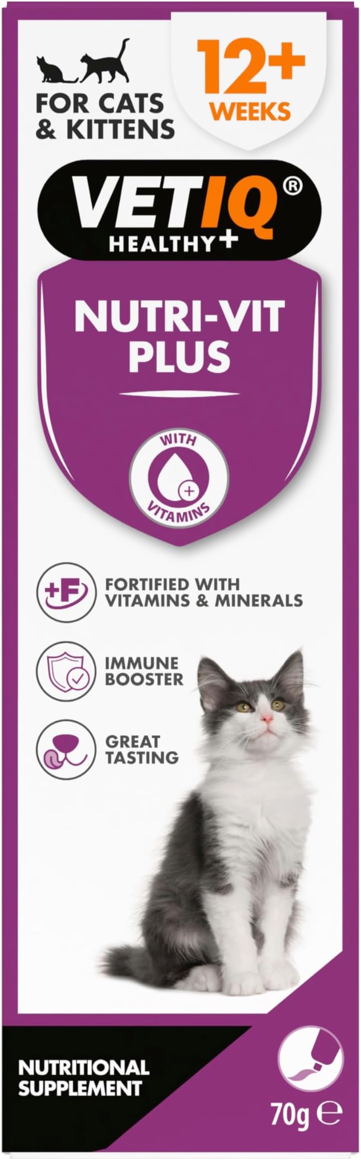VETIQ Nutri-Vit Plus Immune Booster Paste for Cats & Kittens 70 g