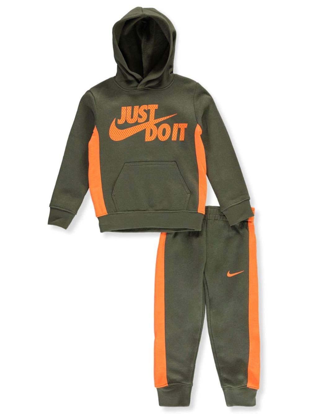 orange and white nike sweatsuit