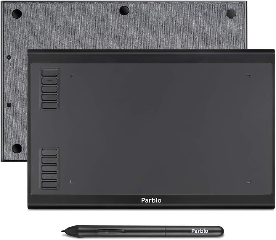 Parblo A610 Plus Drawing Tablet, Online Lesson Tablet 10.2 x 6.1 Inches