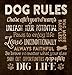 P. Graham Dunn Dog Rules Paw Prints 12 x 12 Wood Pallet Design Wall Art Sign Plaque