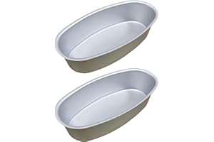 Generic 2 Pcs Oval Aluminum Molds, Leche Flan Pans for Baking, Traditional Filipino Dessert Set, Smooth and Easy Clean