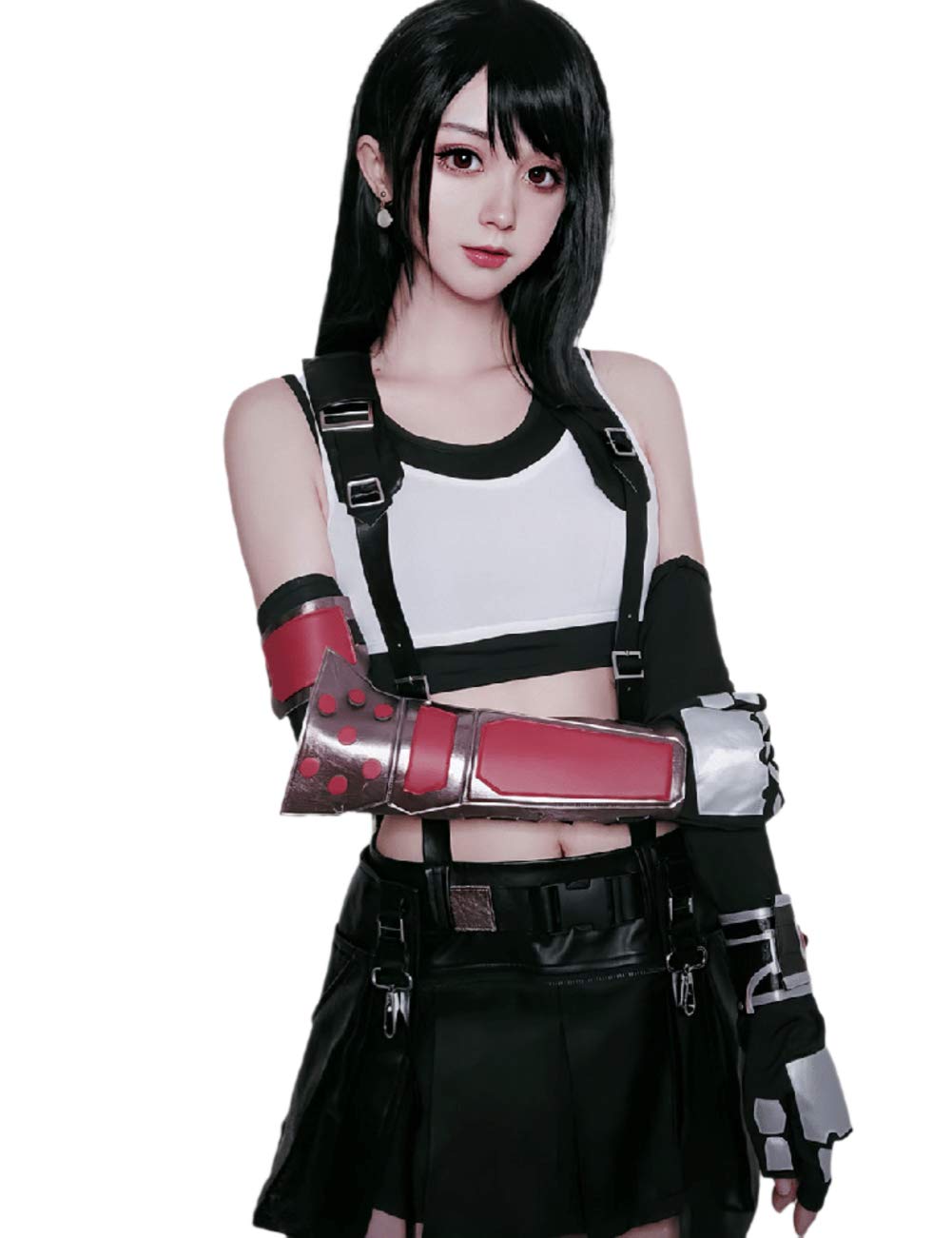 LTAKK Tifa Lockhart Cosplay Costume Cosplay FF7 Remake Full Set Outfits Halloween