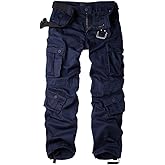 AKARMY Men's Camo Cargo Work Pants Cotton Military Army Casual Tactical Wild Combat Pants with 8 Pockets