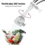 Haofy Faucet Extender Water Saver 13cm Gray Movable Kitchen Valve Spray view 3
