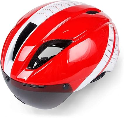 Amazon 自転車用ヘルメット マウンテンロードバイクヘルメット 男性用と女性用の屋外用サイクリングヘルメット ゴーグル付きの一体型ヘルメット C4 Qqt 家電 カメラ