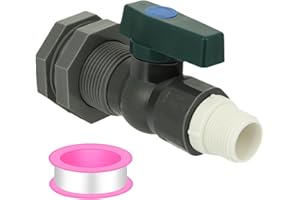 Rain Barrel Spigot Kit, 3/4 Inch PVC Ball Valve