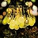 Zeso Waterproof 30 LED Solar String Lights (15 Water Drop and 15 Crystal), 20-Feet, Yellow