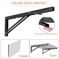 LSK Folding Shelf Brackets, 16 Inch Heavy Duty