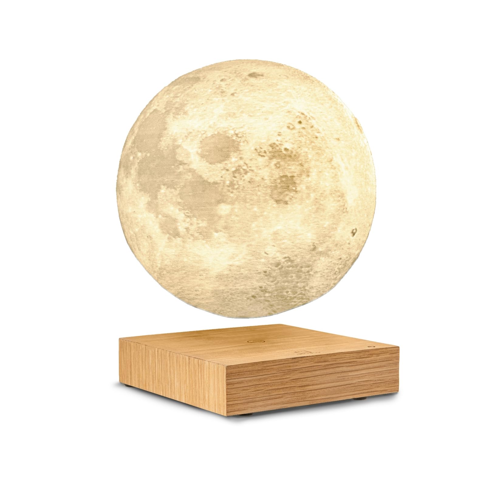 Gingko Design Smart Moon Lamp – Levitating LED Moon Light with White Ash Wood Base – Floating Magnetic Wireless Light – Home Décor, Gifts for Men, Women, Kids, Desk, Bedroom, Office
