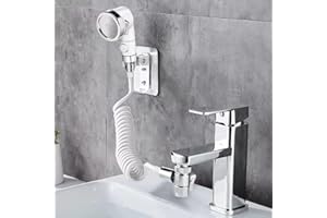 Ckedes Sink Faucet Sprayer Hose Attachment Hand Held Shower Faucet Rinser Extension Shower Head Shower Set For Washing Hair Pets Shower Baby Bath Utility Kitchen Update Bathroom