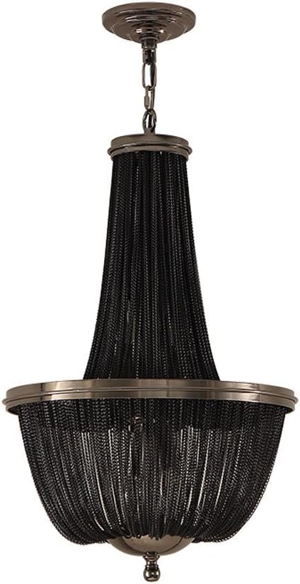 Junhong Lighting Fringe Light with Black White E14 Bulb Golden Aluminum Chain Ceiling Light Lamp Chandelier Luxury Creative Personality Living Room Bedroom Study Lamps (D80cm x H110cm)