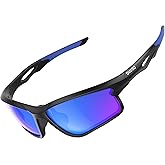 suoso Polarized Sports Sunglasses Men: Running Sunglasses Women Wrap Around Glasses for Fishing Driving UV400 Protection TR90