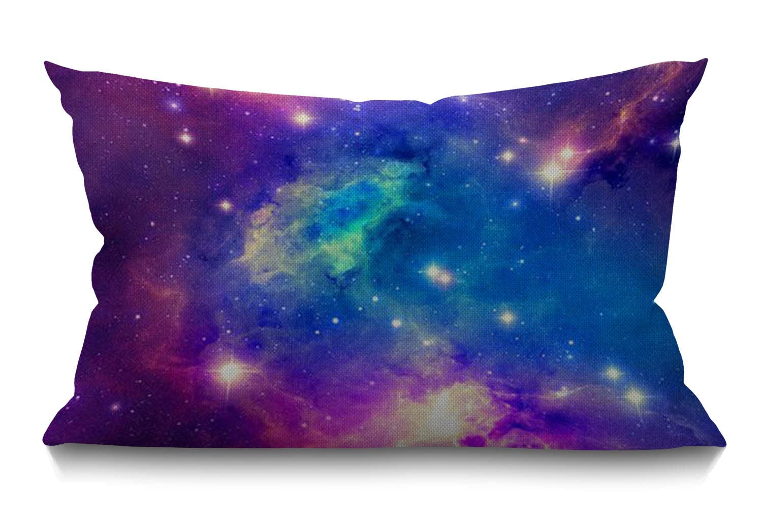 BGBDEIA Universe Space Nebula Galaxy Pattern Farmhouse Cushion Cover Lumbar Pillow Covers Home Decorative Cotton Linen for Sofa Couch Housewarming Gifts Family Room Décor 30 x 50 cm 12 x 20 Inch