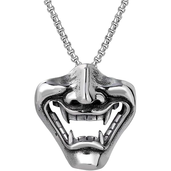 Amazon.com: Hannya Necklace Japanese Jewelry Devil Mask Necklaces