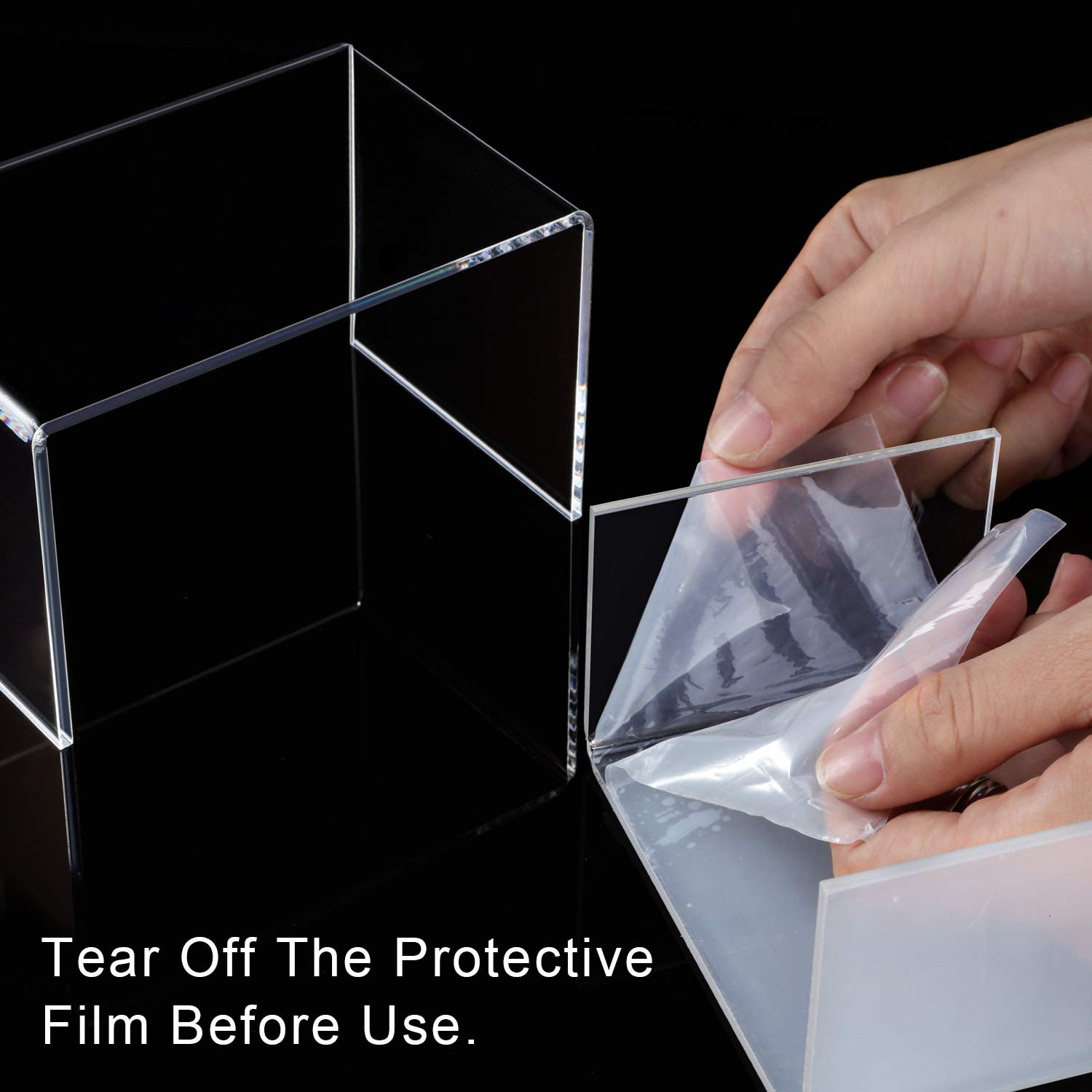 Chuangdi 2 Sets Acrylic Display Risers, Clear Product Stand - Image 4