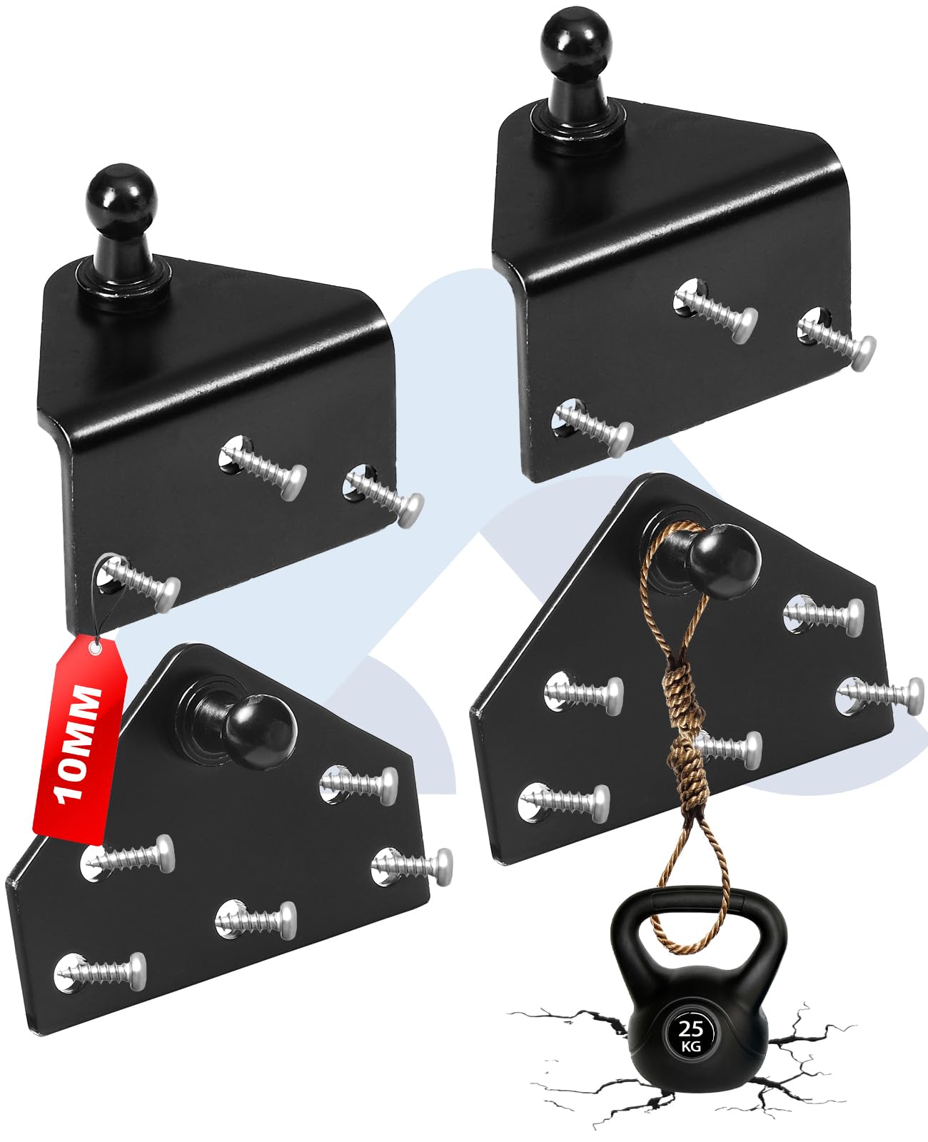 Photo 1 of ???? ????? Gas Strut Mounting Bracket, Widen Ball Stud Mount Brackets for Universal Lift Supports Shocks Spring Prop 10 mm, 4 Pcs(Bigger Version)