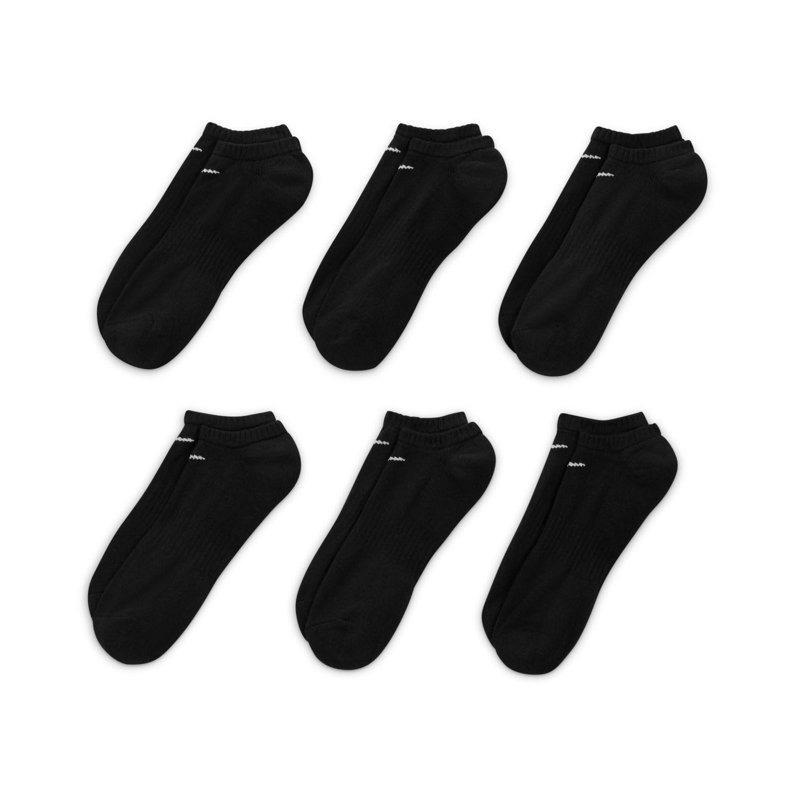Nike Unisex Adult Everyday Cushioned Training No-Show Socks (6 Pairs)