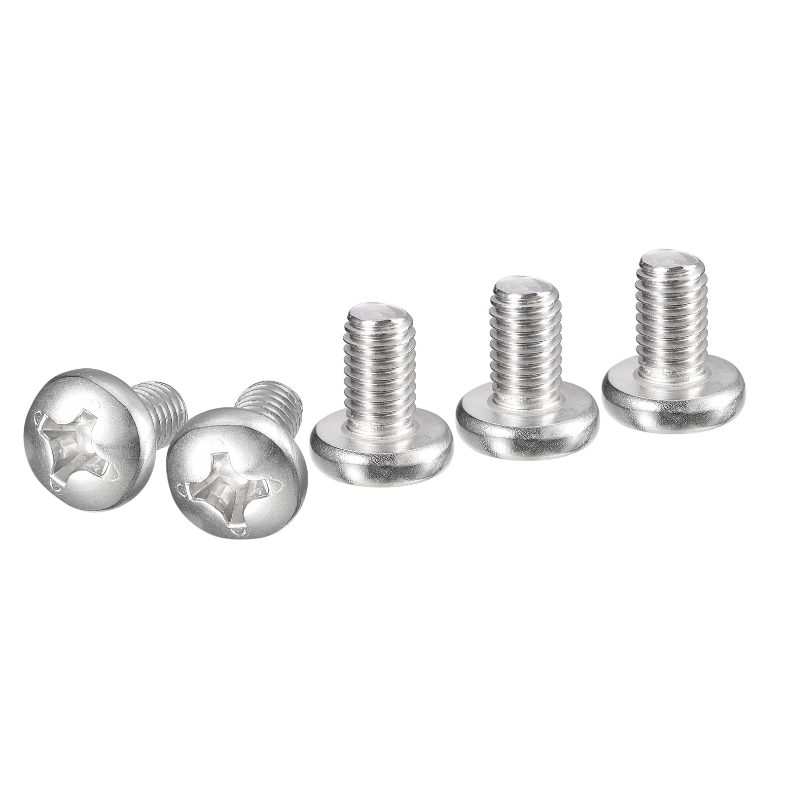 DTGN M8x14mm Pan Head Machine Screws, 10Pcs 304 Stainless Steel, Phillips Drive, Metric Coarse Full Thread, Bright Finish, Screws Bolts Kit — image 1