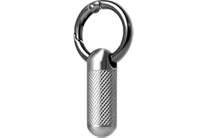 VANSU Titanium Keychain Pill Holder,Portable Mini Pill Case, Waterproof Small Pill Container,Mental Pocket Pill Case for Travel Purse