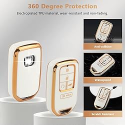 PIFOOG Key Fob Cover for Honda 5 Buttons Car Keys