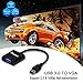 eBerry USB 3.0/2.0 Male to VGA Female Multi Monitor External Video Card Adapter for Windows 7/8 Multiple Monitors (Black)