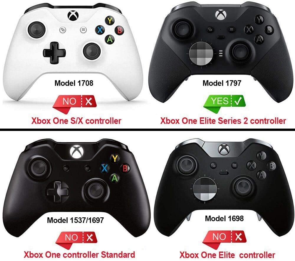 eXtremeRate Chameleon Purple Blue Replacement Buttons for Xbox One Elite Series 2 Controller, LB RB LT RT Bumpers Triggers ABXY Start Back Sync Profile Keys for Xbox Elite Series 2 Core Controller