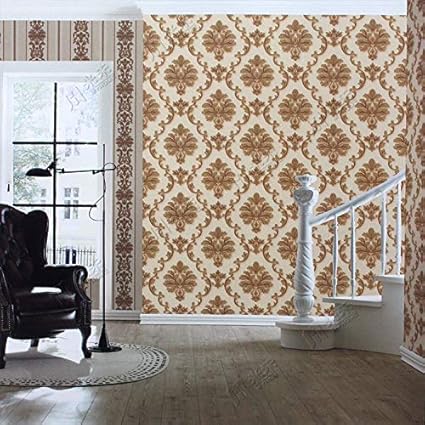 Eurotex Vinyl Coated Wallpaper (50.01 cm x 8 cm x 8 cm, Almond Beige)