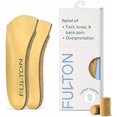 Fulton Universal Shoe Inserts for Men/Women with Custom Molding & Arch Support - Everyday Cork Inserts for Shoes Without Removable Insoles - Prevent Overpronation & Plantar Fasciitis (Women, 9.5-10)