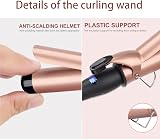 JAETON 38mm Curling Wand Large Ceramic Barrel Adjustable Temperature Dual view 7