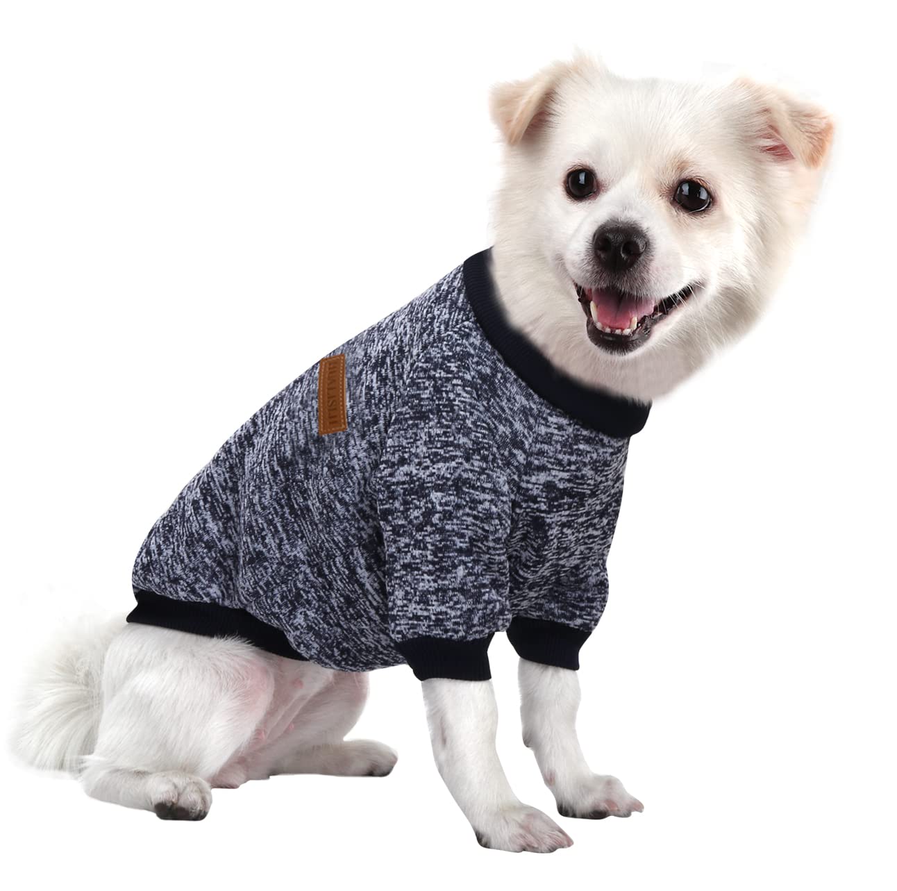 HuaLiSiJi Dog Jumper Dog Hoodie Sweatshirt Chihuahua Jumper Christmas Sweater Fleece Inside Soft Cozy, Colour Vibrant Easy to Take On and Off (Navy Blue, 3XL)