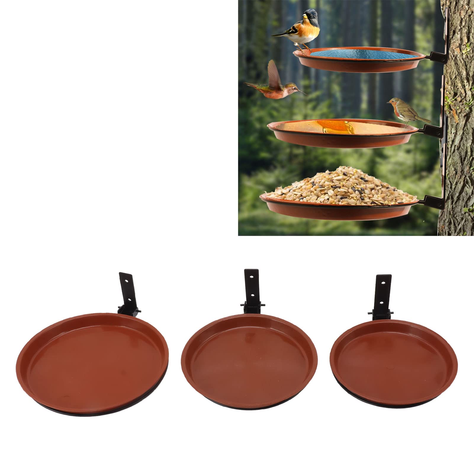 Bird Feeder, Bird Trays Tree Mounted for Bird Feeder, Wall Mounted Bird Feeder, Deck Bird Feeder Tray,Attracting Wild Birds,Bird Water Feeder for Installed on
