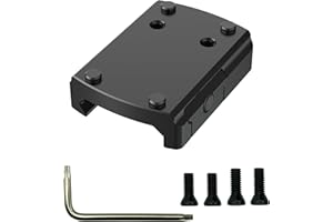 DAXISONN Micro Red Dot Mount RMSc Picatinny Mount Reflex Sight Optics Low Proflile Adapter Plate Compatible with Shield RMS/RMSc/RMSw/SMS/SMSc/Romeo Zero/RD3-018 Spike Footprints